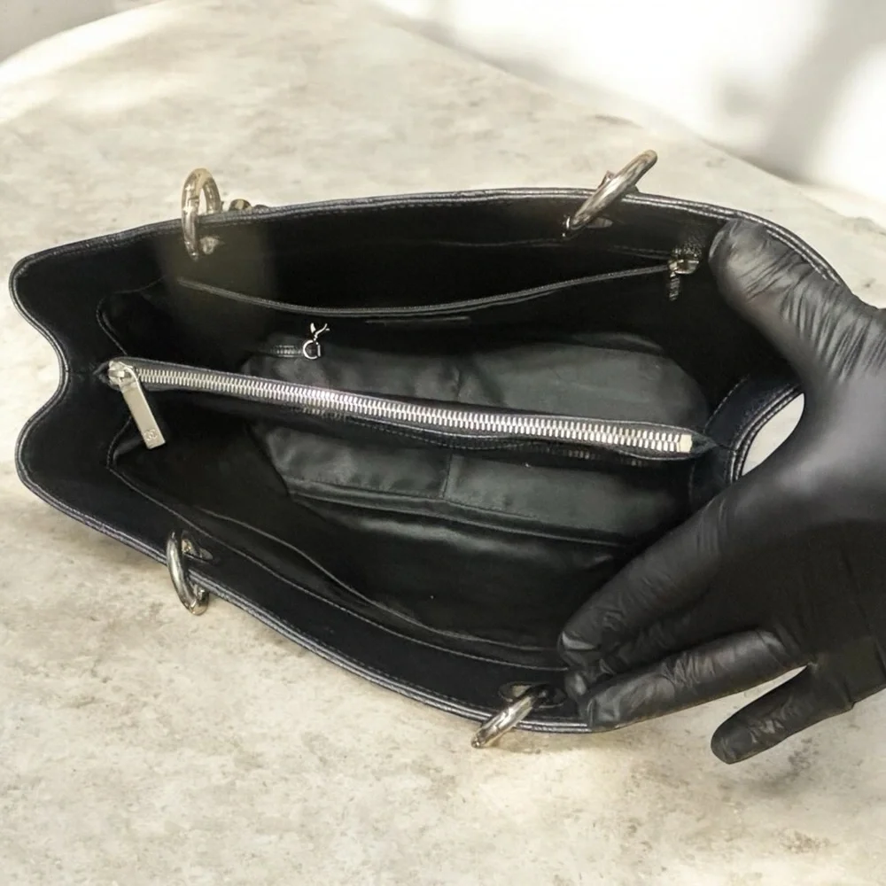CHANEL caviar leather